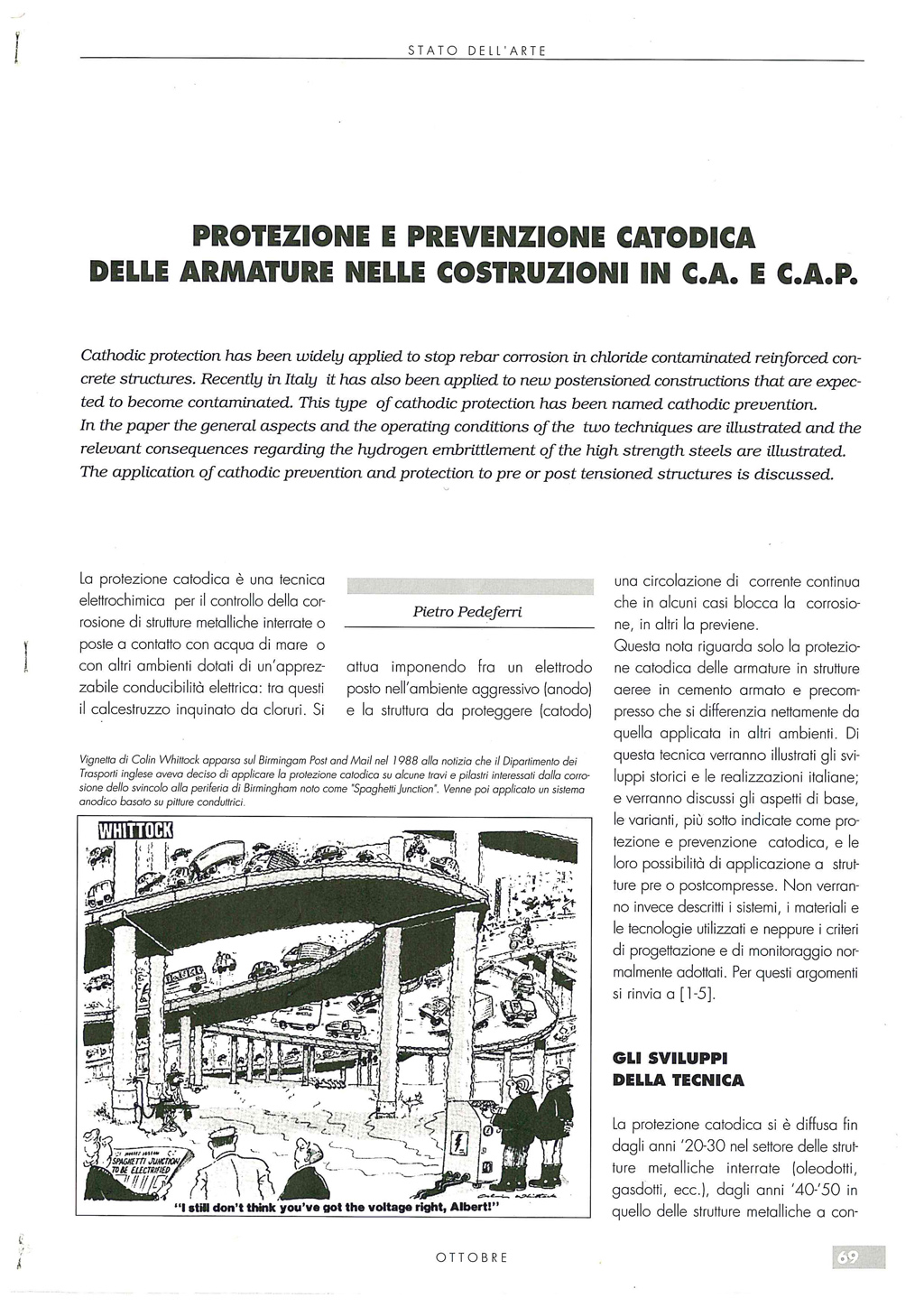 Protezione e prevenzione catodica delle armature nelle costruzioni